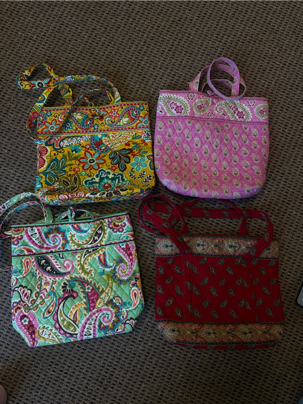 Vera Bradley Tote Bags- GREEN ONE SOLD
